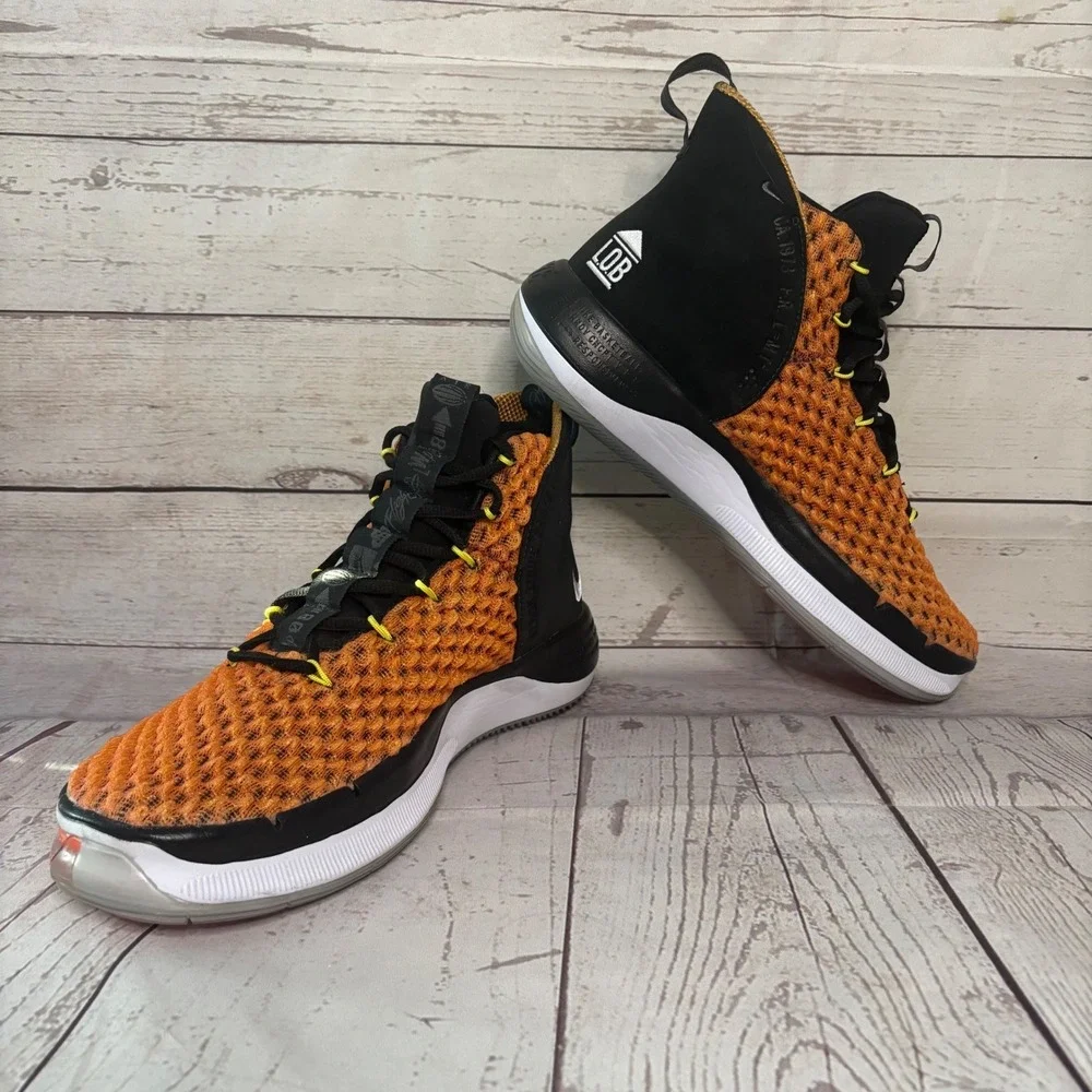 Nike AlphaDnk Total Orange Black Mens 10.5 Basketball‎ Shoe
